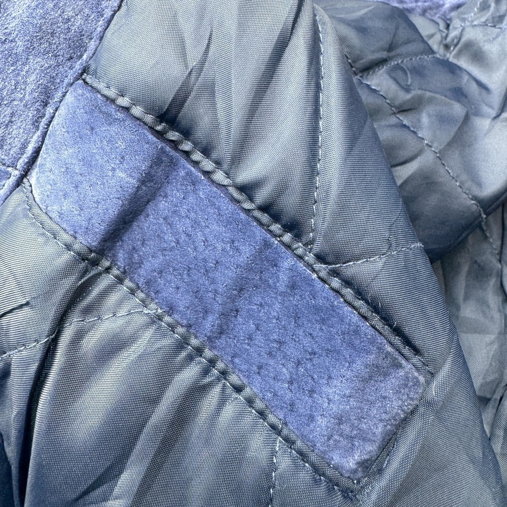 Vintage New York Yankees Leather Jacket Mens Medium Blue Black MLB GIII Bomber - Picture 7 of 16